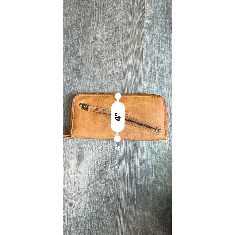 Free People Brown Vegan Leather Wallet
